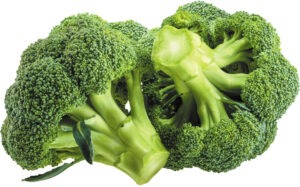 dva kusy brokolice